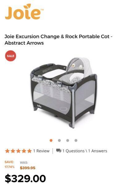 Portable cot, change table and portable rock