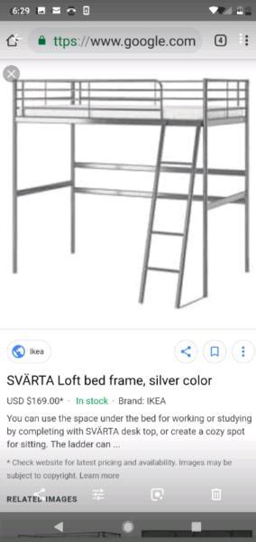 Loft bed- white