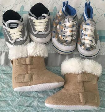 3 x BABY BOYS SHOES 