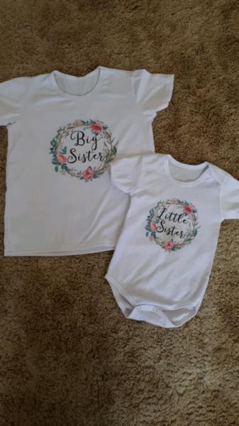 Matching big sister little sister top