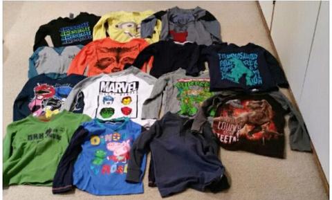Boys size 5 long sleeved tops