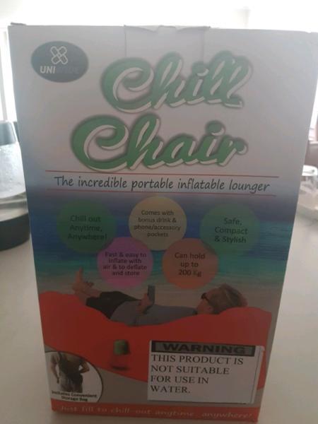 Portable inflatable chill chair NEW