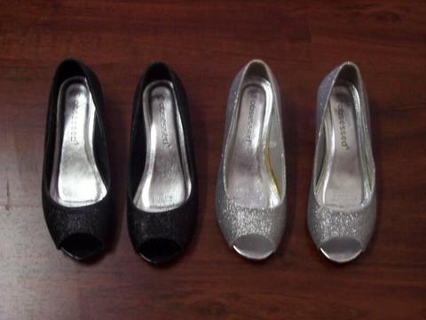 girls flower girl/ party shoes-size 3 (2 pairs) NEW!