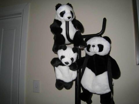 Soft toy Panda family