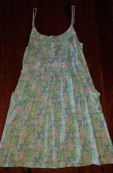JUST JEANS GIRLS SIZE 10 FLORAL DRESS ADJUSTABLE STRAPS AS NEW
