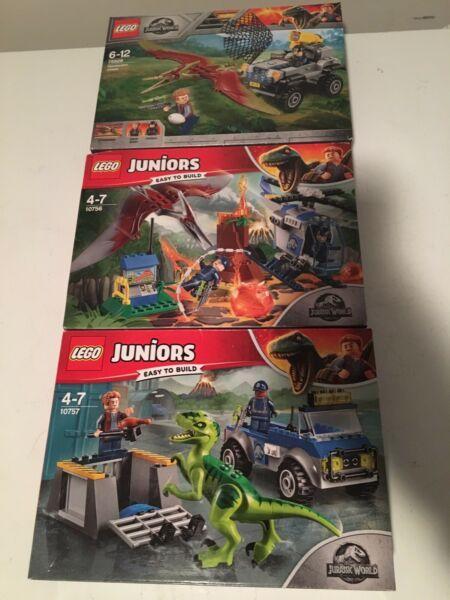 New, sealed, Lego dinosaur sets, Jurassic World, 75926, 10756, 10757