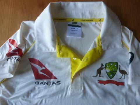 Cricket Australia Kids Replica Test Shirt Size 8