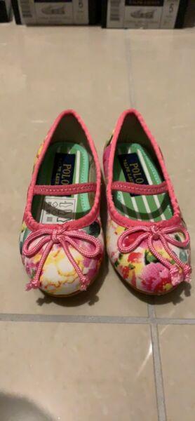 Ralph Lauren Polo Pink Floral Nellie Toddler girl shoes