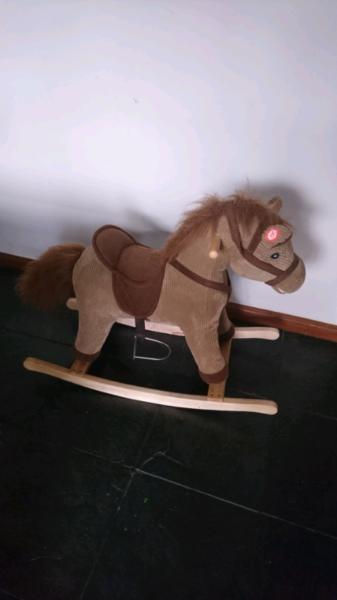 Plush rocking horse with sounds