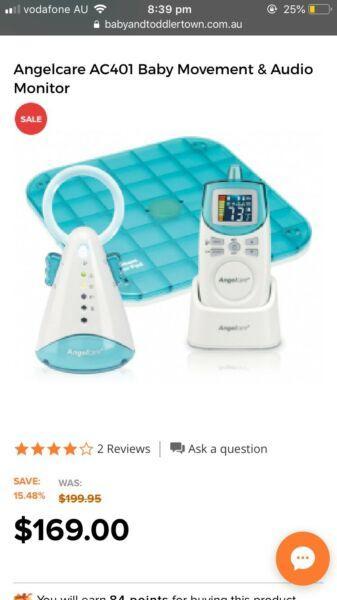 Baby audio monitor with movement pads!