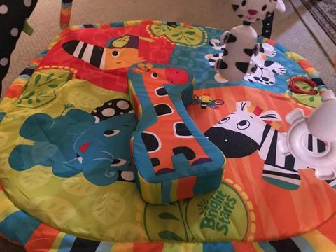 Baby play mat and baby bouncer