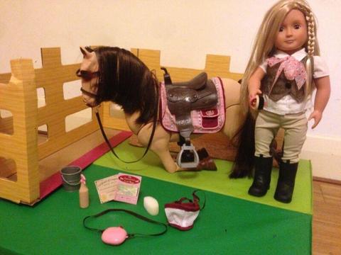 Our Generation Doll & Horse Set