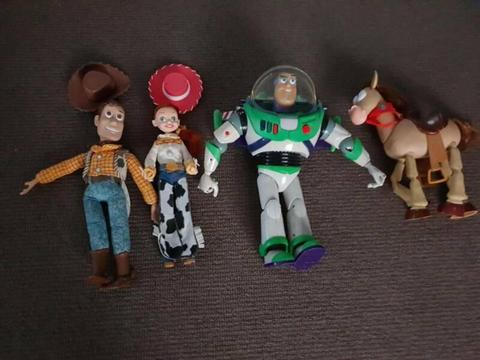 Toys story figures - Buzz, Woody, Bulls eye & Jessie