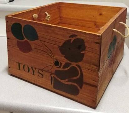 WOODEN TOY BOX