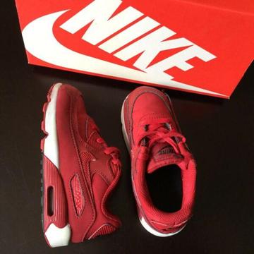 Kids shoes red Nike Air Max size 9c little boys girls runners