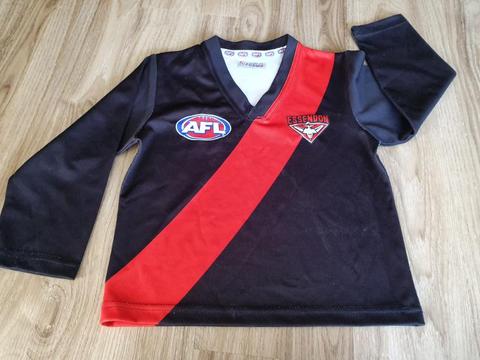 Kids Essendon Bombers Top Size 4 Good Condition
