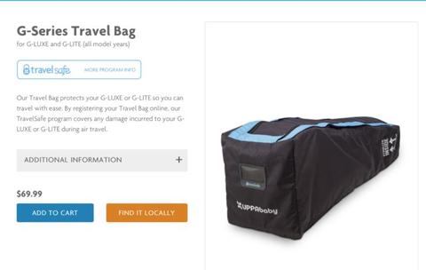 Uppa Baby G-series Travel Bag