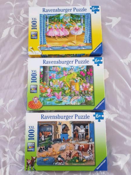 x3 Ravensburger Puzzles 100 piece