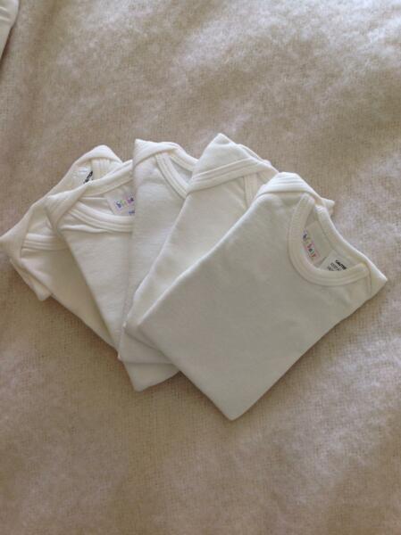 NEW! 100% Organic Cotton Baby BODYSUIT (6-12 months) Cloth Nappy