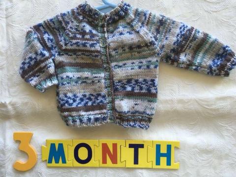 Hand knitted acrylic yarn baby infants clothing garments