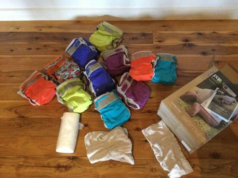 Close Popin eco bamboo reuseable nappies