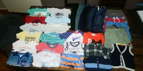 Baby boys bulk clothes, size 1 (12-18 months) 35 items!