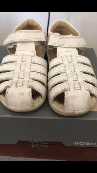 Bobux white sandals size 22
