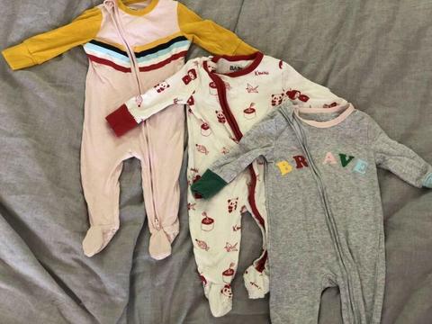 Baby 00 retro inspired wonder suits unisex washed but never worn