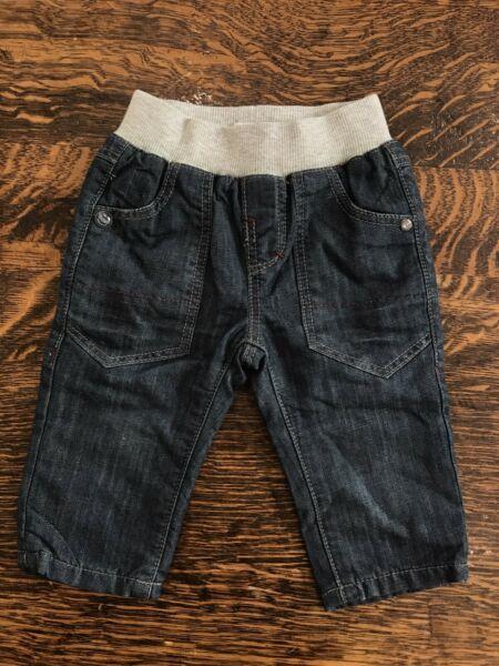 Designer baby jeans ABSORBA soft lined denim size 0-6 months