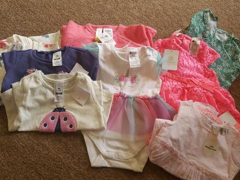 Brand new baby girl 8 piece clothes bundle