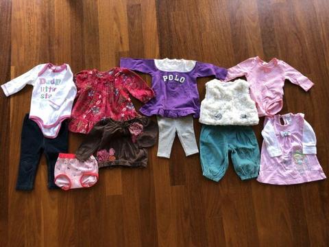 Baby girl 11 piece bundle, size 00 / 6 months brands inc Ralph Lauren