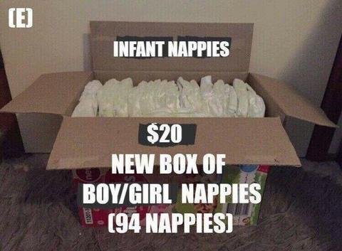 BOX OF 94 NAPPIES!!