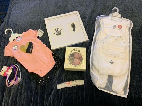 Baby girl bundle, clothes, shoes & accessories