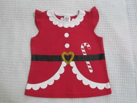 Size 0 Baby Girl Christmas Top (6-12 months)