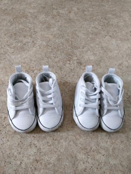 Converse size 4 Pleather shoes