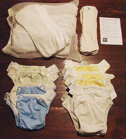 Cloth Nappies Size 2 with Inserts - 6 Months to Potty