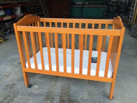 Quality timber baby cot