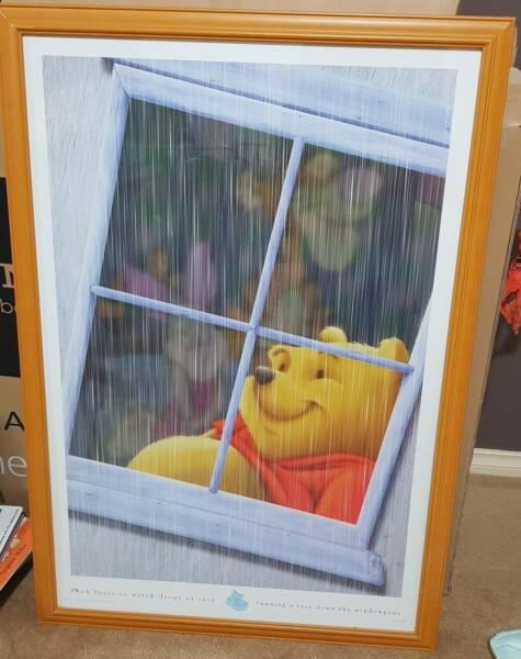 winnie the pooh picture frame for nursery / kids bedroom
