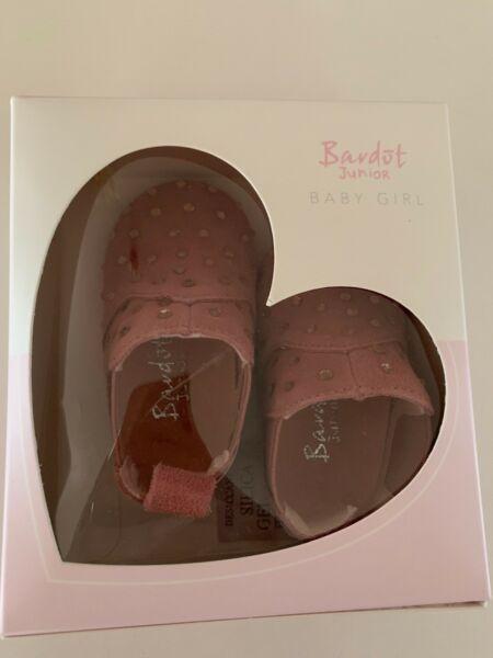 NEW Bardot Junior Real Suede Baby Boot Soft Pink 0-6m $10