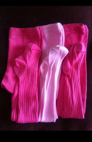 Girls Children tights Cotton pantyhose Pink color Size 2