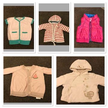 3-6 months jackets/ cardigans