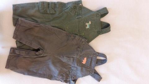 Carter's two overall bundle with Spout body suit