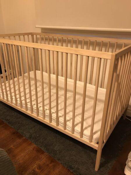 IKEA Cot and Mattress- 2nd cot... Only used a handful of times!
