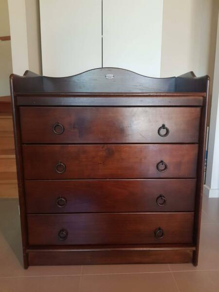 Boori 4 Drawer Dresser with changing station on top