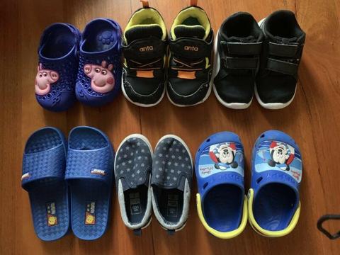 six pairs of toddler shoes for $15