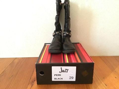 Black boots size 29 girls