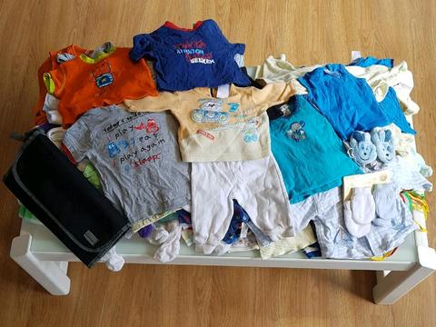 NEWBORN BABY BOY CLOTHES BULK PACK SIZE 0000-000 (95 ITEMS)
