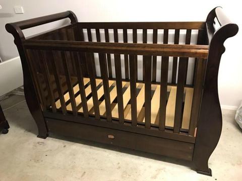 Boori Country Sleigh Cot and Change Table
