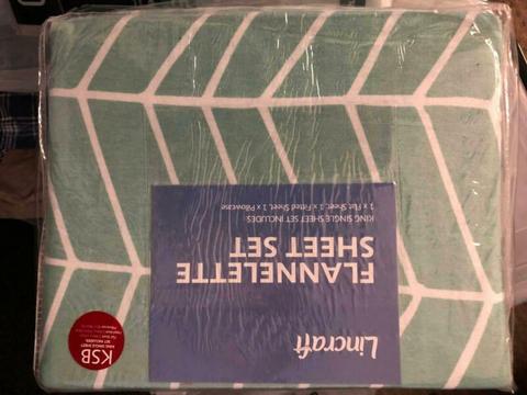 Flannette Sheet Set BRAND NEW in plastic