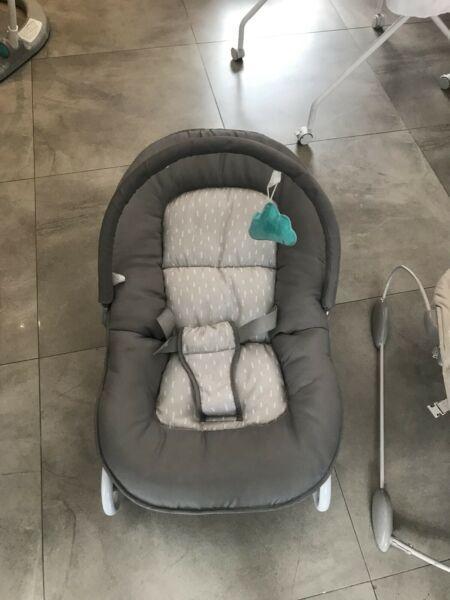 Baby bassinet and rocking chair selling both together or seperate